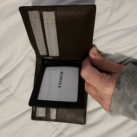 NEW Coach mens wallet with removable id wallet Mahogany dark brown - Picture 2 of 6